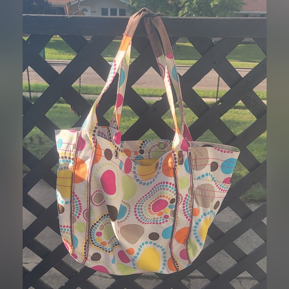 Thirty-One Colorful Dot Tote Bag